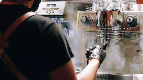 Mina working hard at Master’s Craft, specialty coffee shop