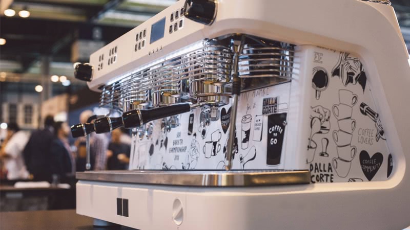 Our espresso coffee machines on the stage at the SCA Spainish Championships